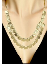 3D textured squares Necklace