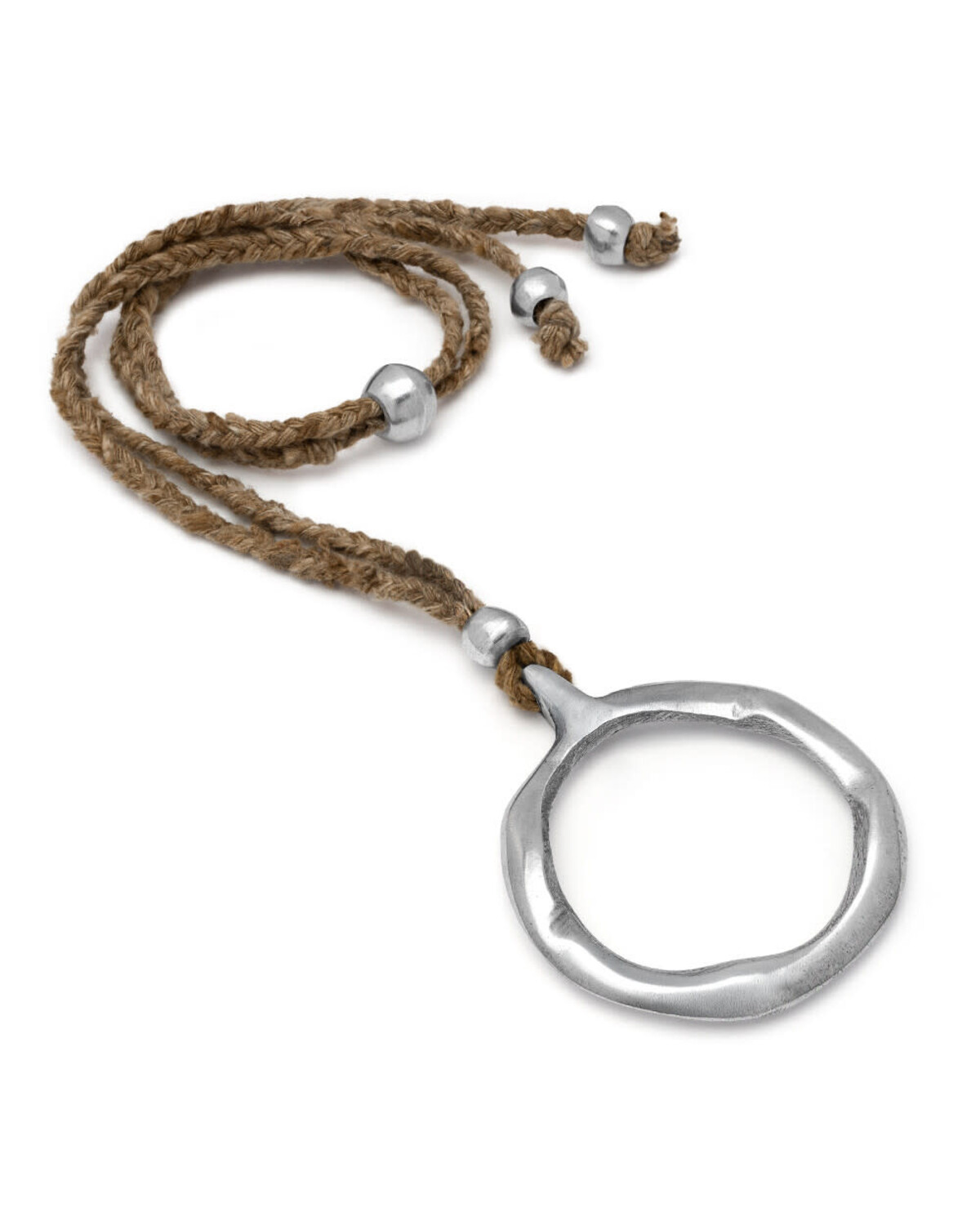 al04908PENDENTIF SOIE GRAND CIERCLE A TROU