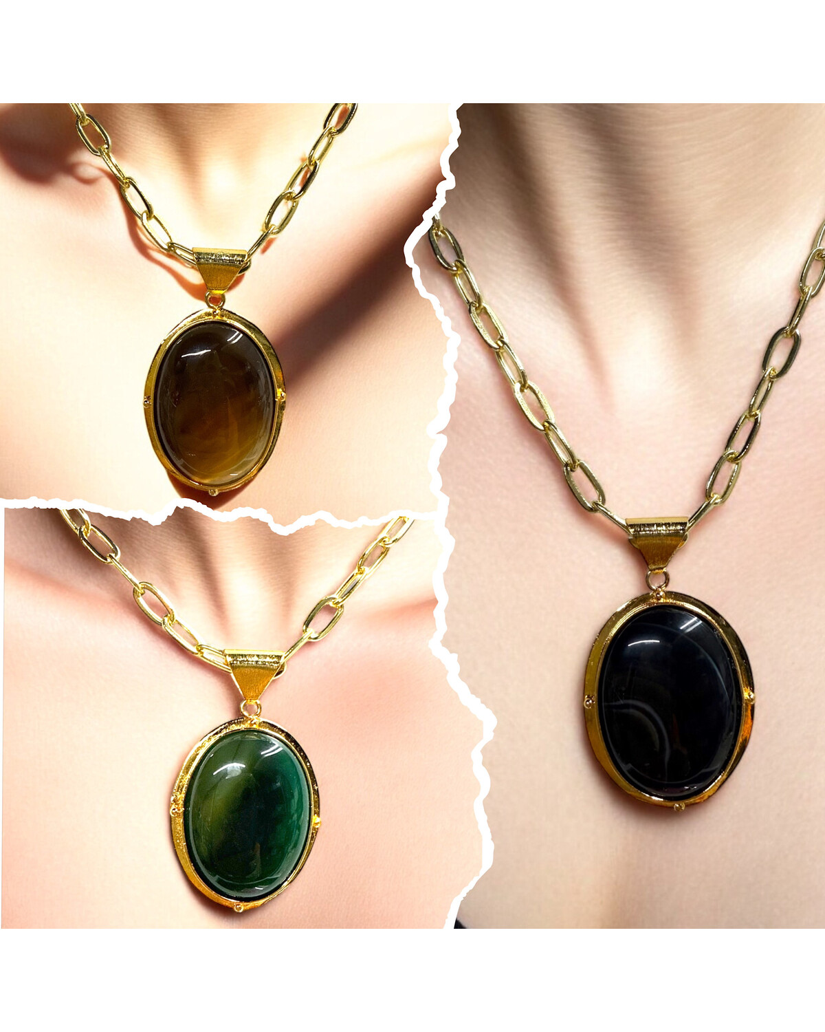 Collares piedras naturales