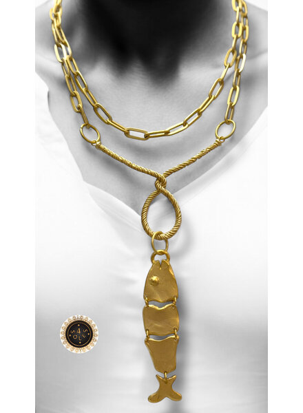 “Articulated Fish Necklace”