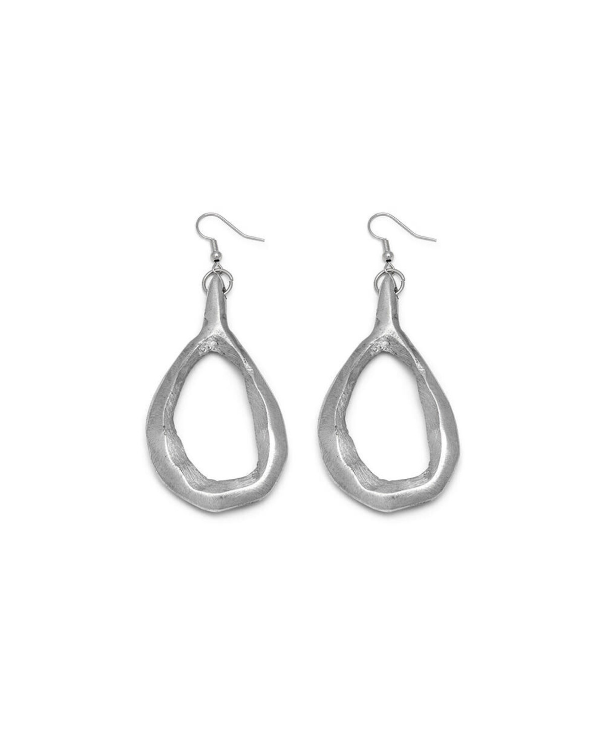 AL17417BOUCLES OVALES IRREGULIERES A TROU
