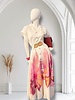 Hand painted linen maxi dress size