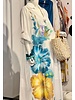 Hand painted linen dress