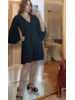 Black Flowy dress by Designer