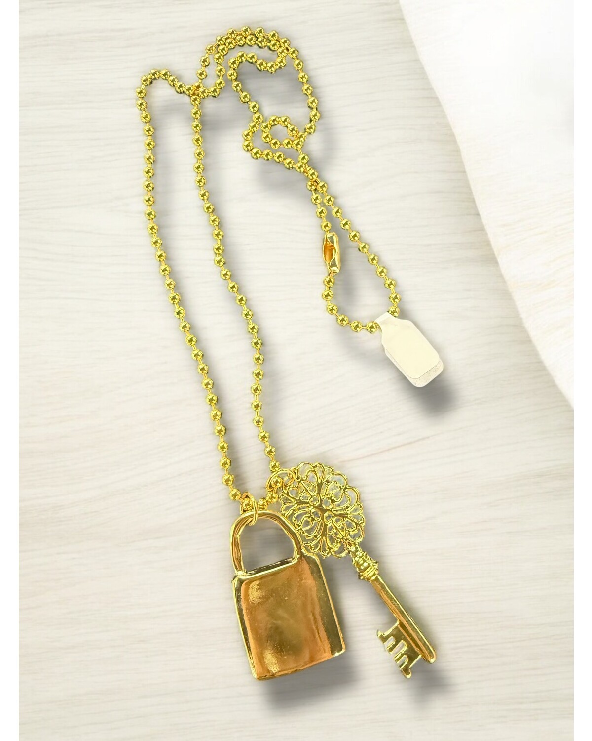 Love key long necklace