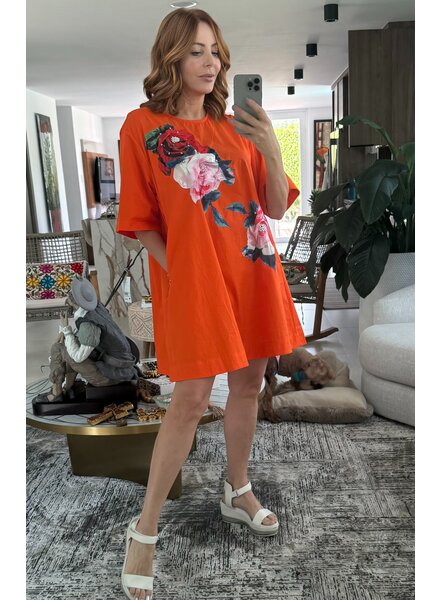 Big Rose Cotton Dress