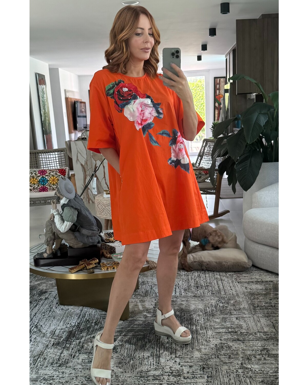 Big Rose Cotton Dress