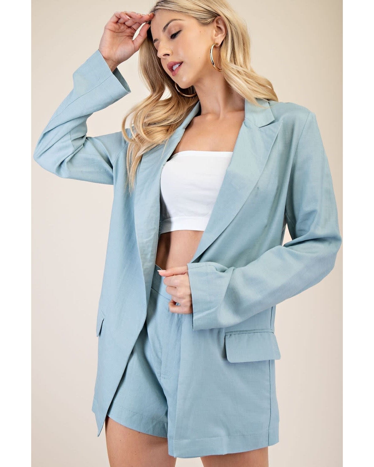 Open Front Blazer & Short Set