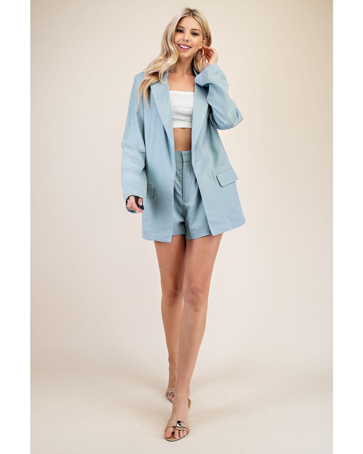 Open Front Blazer & Short Set
