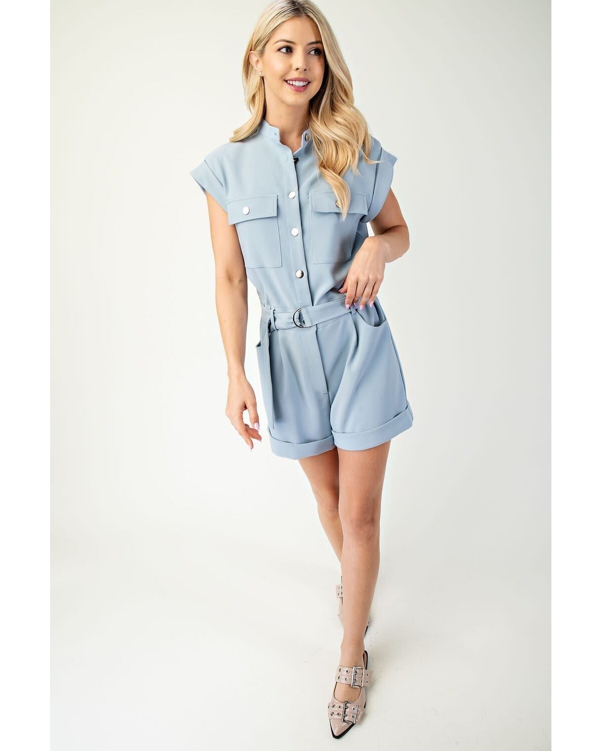 Baby blue romper