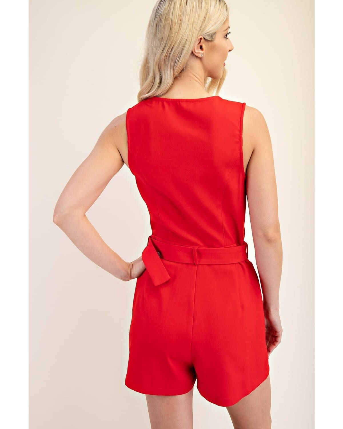 Sleeveless Blazer Jumpsuit