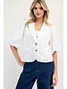 Bubble half Sleeve Blazer Top