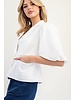 Bubble half Sleeve Blazer Top