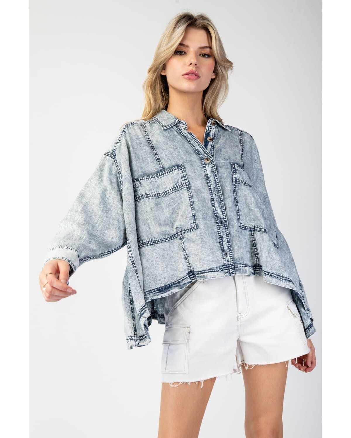 Plus washed jacket