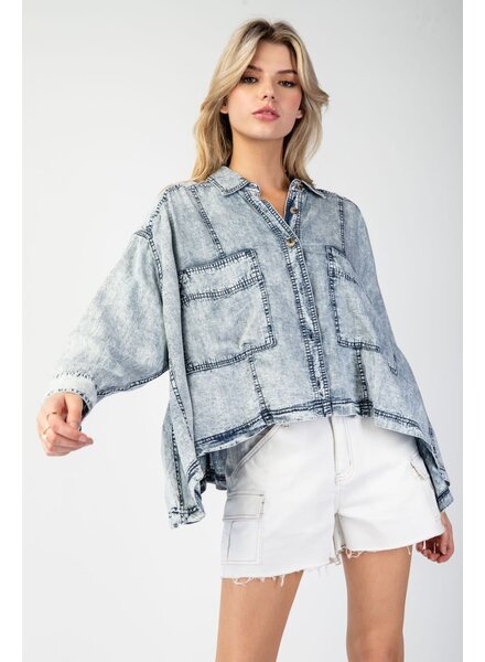 Plus washed jacket