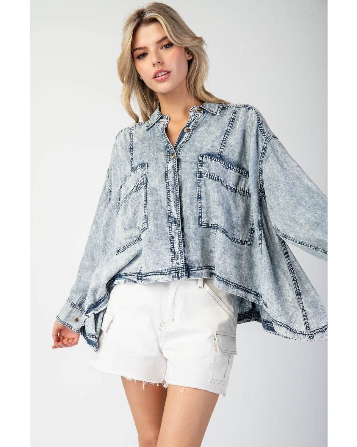 Plus washed jacket