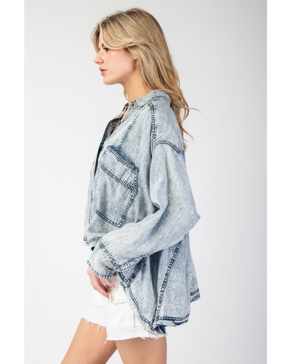 Plus washed jacket