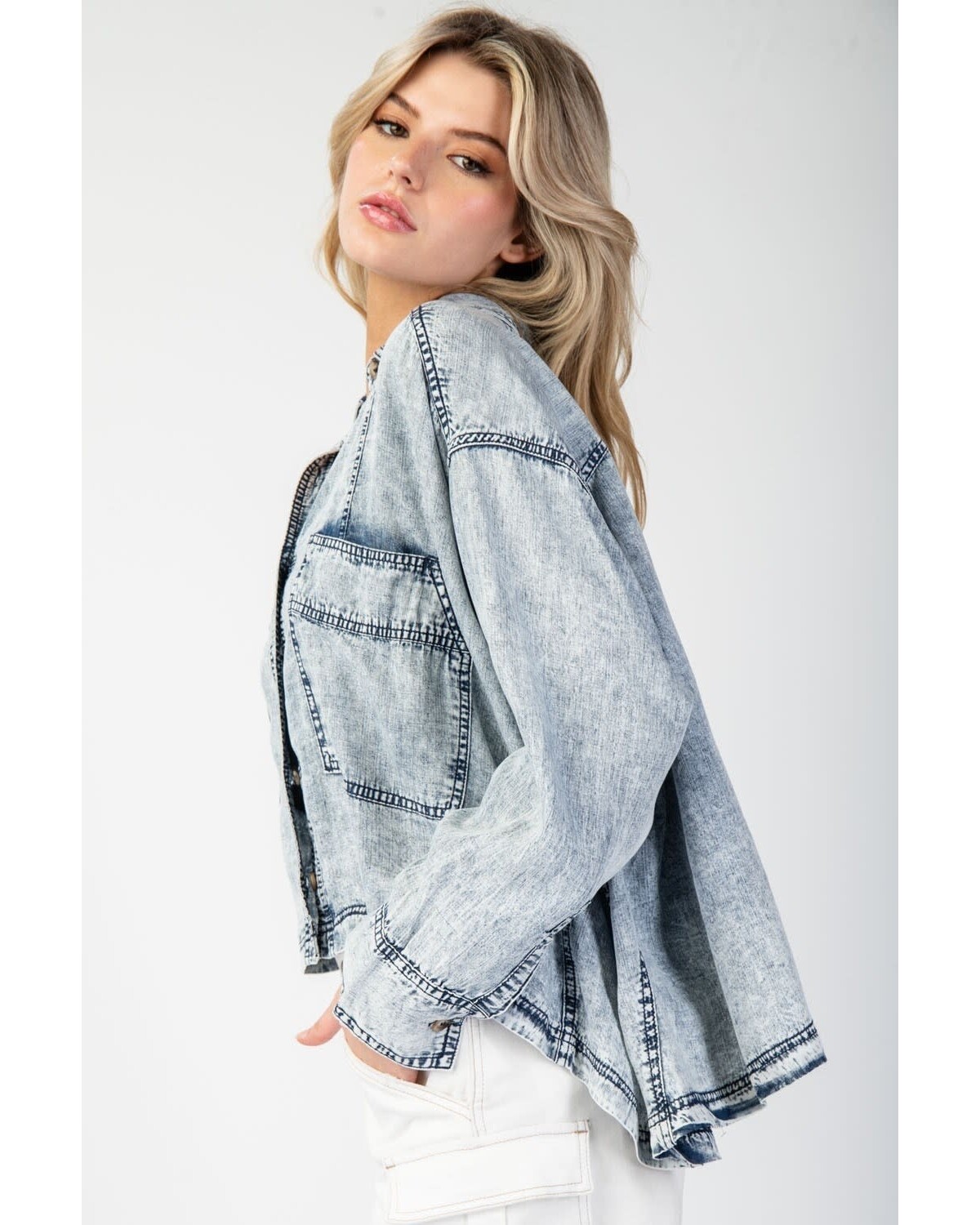 Plus washed jacket