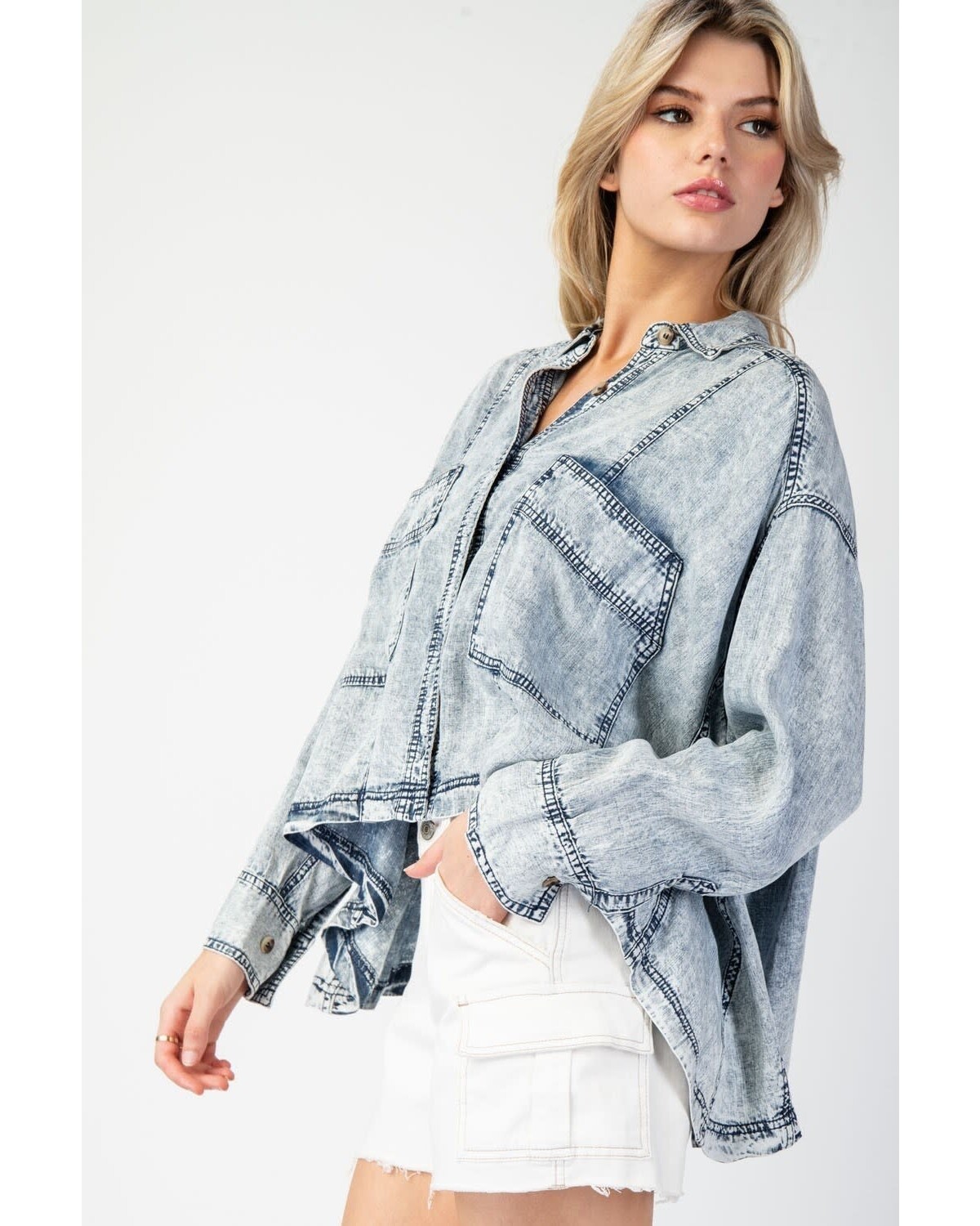 Plus washed jacket