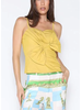 Front Bow-Tie Smoked Back Bustier Top by Gracia