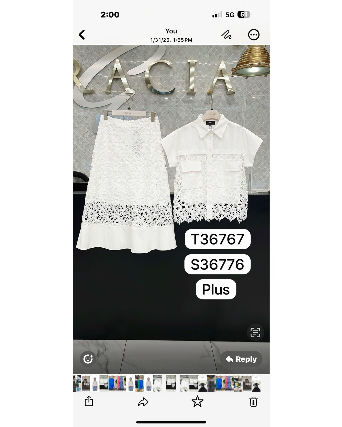 Lace embroidered by Gracia