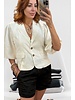 Bubble half Sleeve Blazer Top