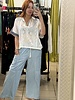 Stone Washed striped Straight leg Pant