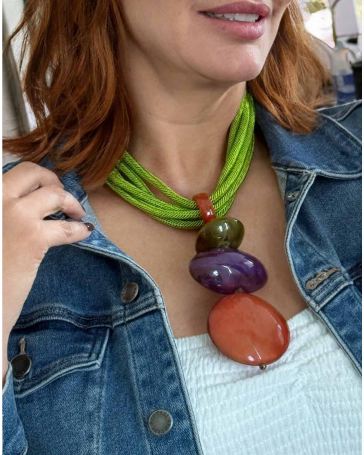 18” natural horn necklaces
