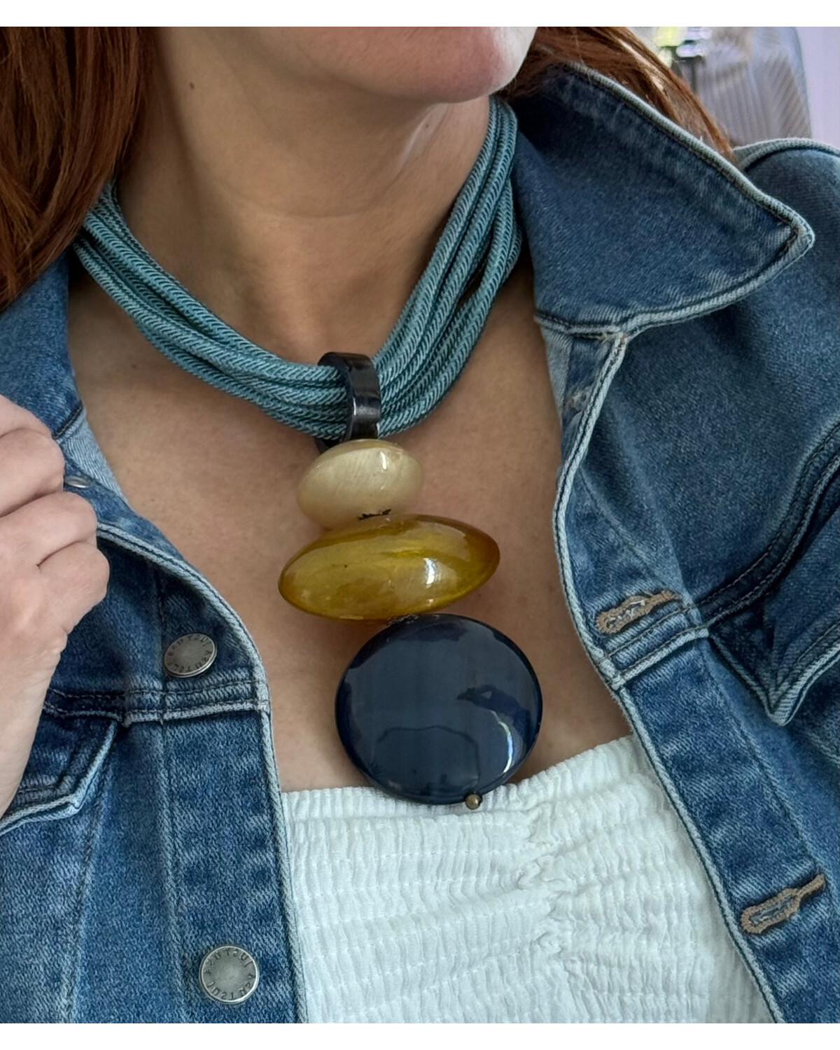18” natural horn necklaces