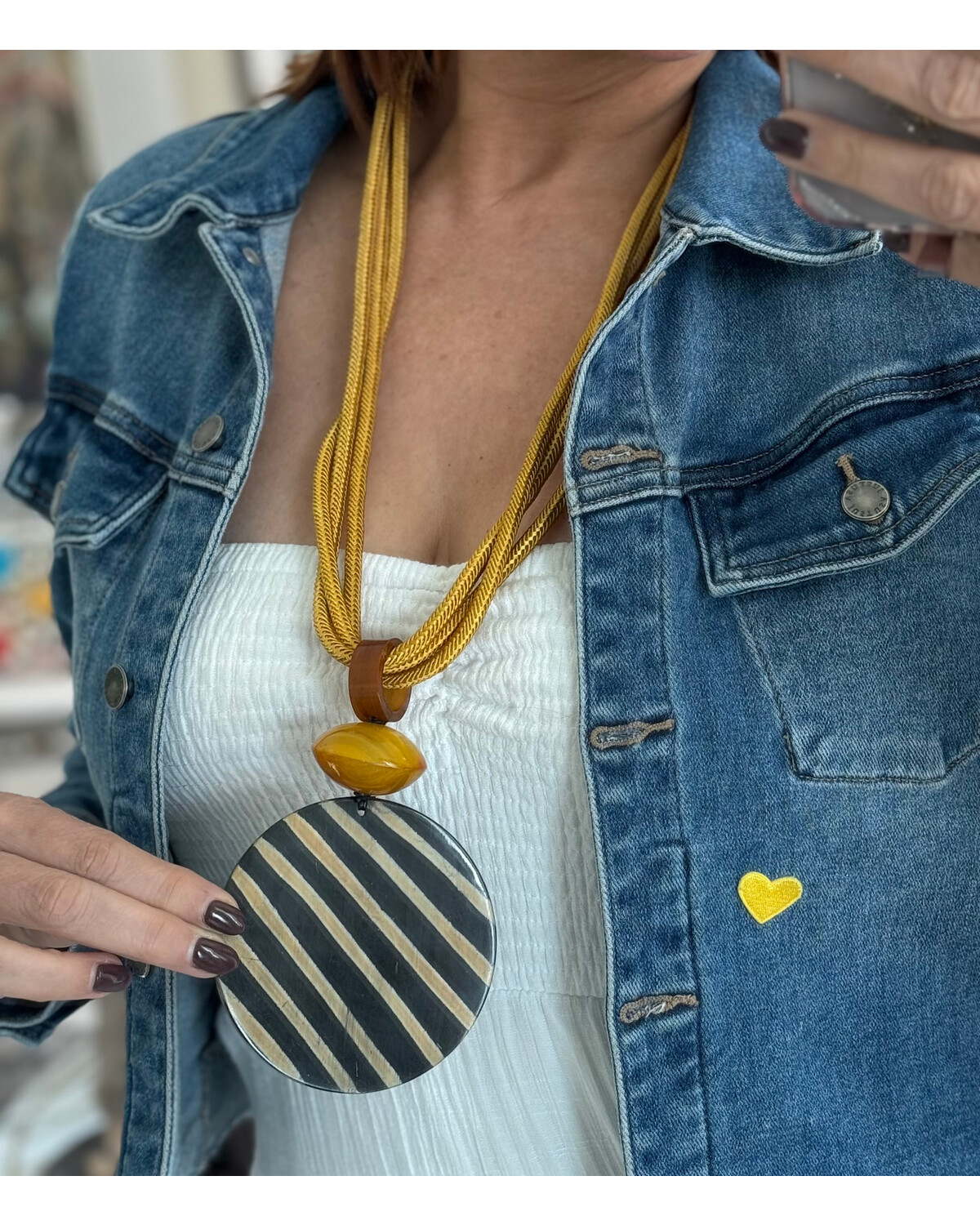 Statement Natural Horn & Fiber Necklaces