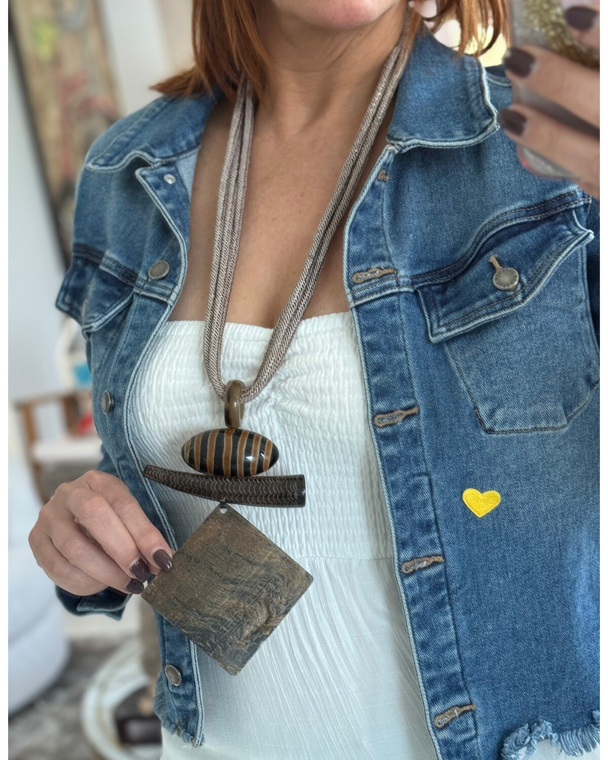Statement Natural Horn & Fiber Necklaces