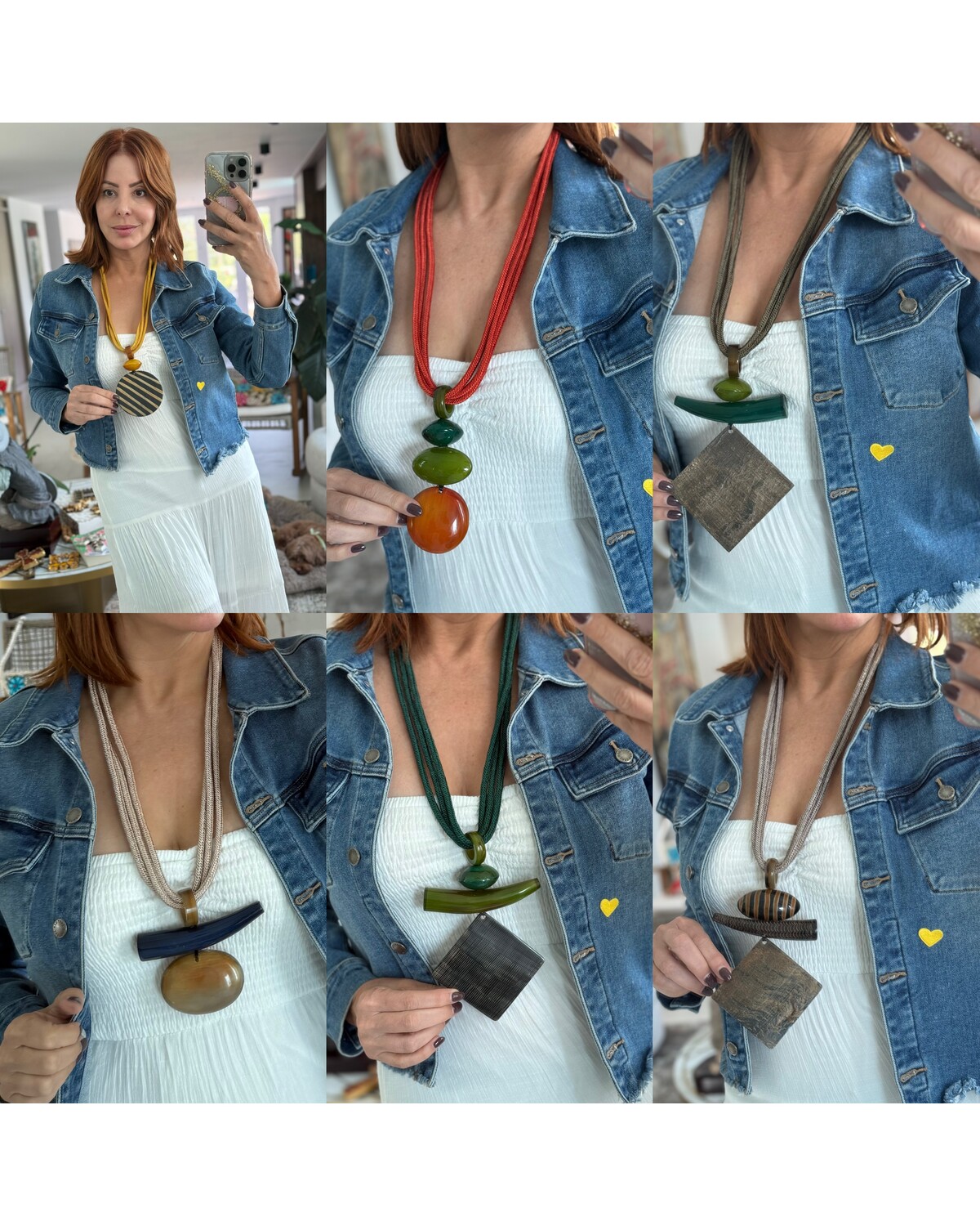Statement Natural Horn & Fiber Necklaces