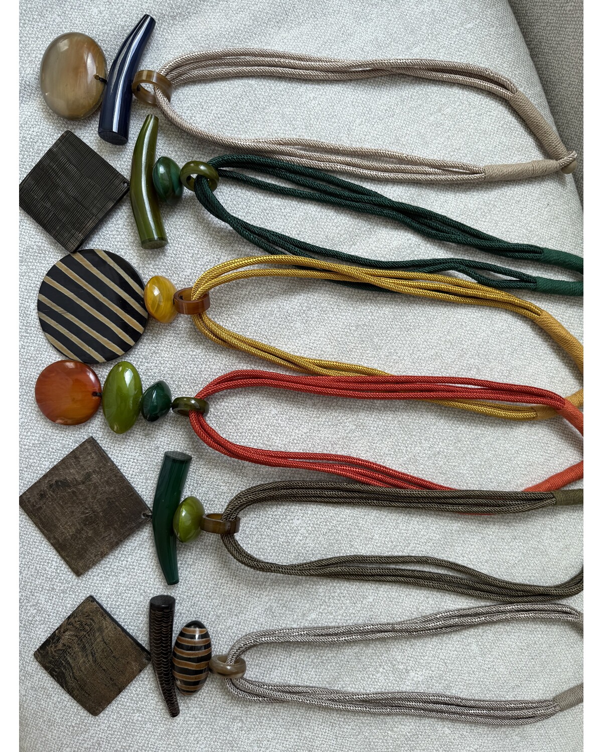 Statement Natural Horn & Fiber Necklaces