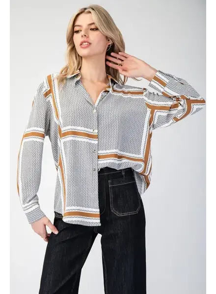 Button Front Long Sleeve Top ✨