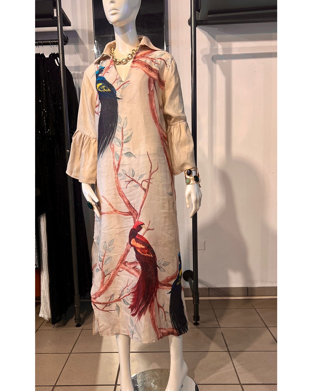 Artistic Flair Linen Dress one size