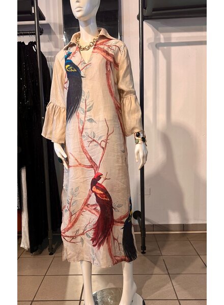 Artistic Flair Linen Dress one size