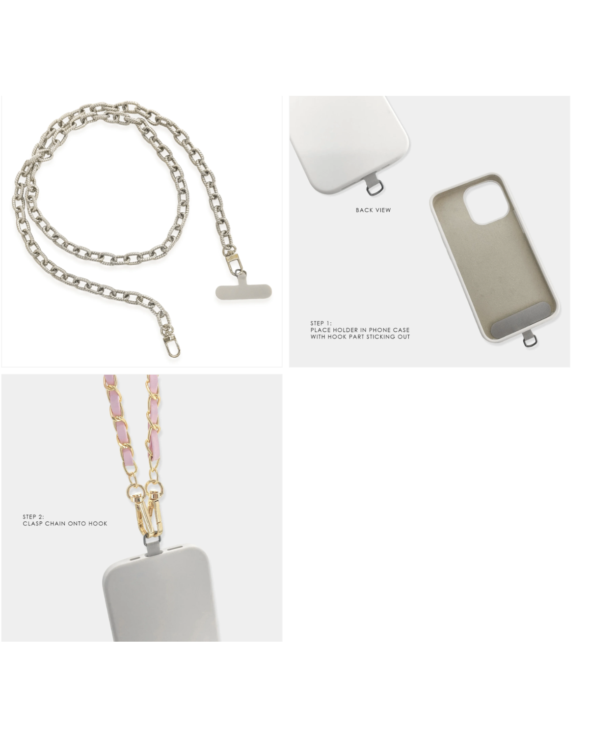 Long Twisted Paperclip Phone Chain