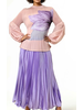 Sleeve crinkled Top pink