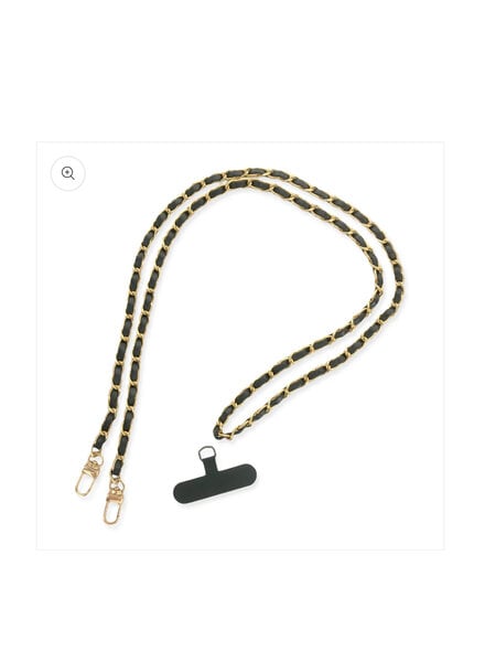 Long Vegan Leather Phone Chain