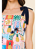 Printed Tiered Maxi Dress with Tie Shoulder