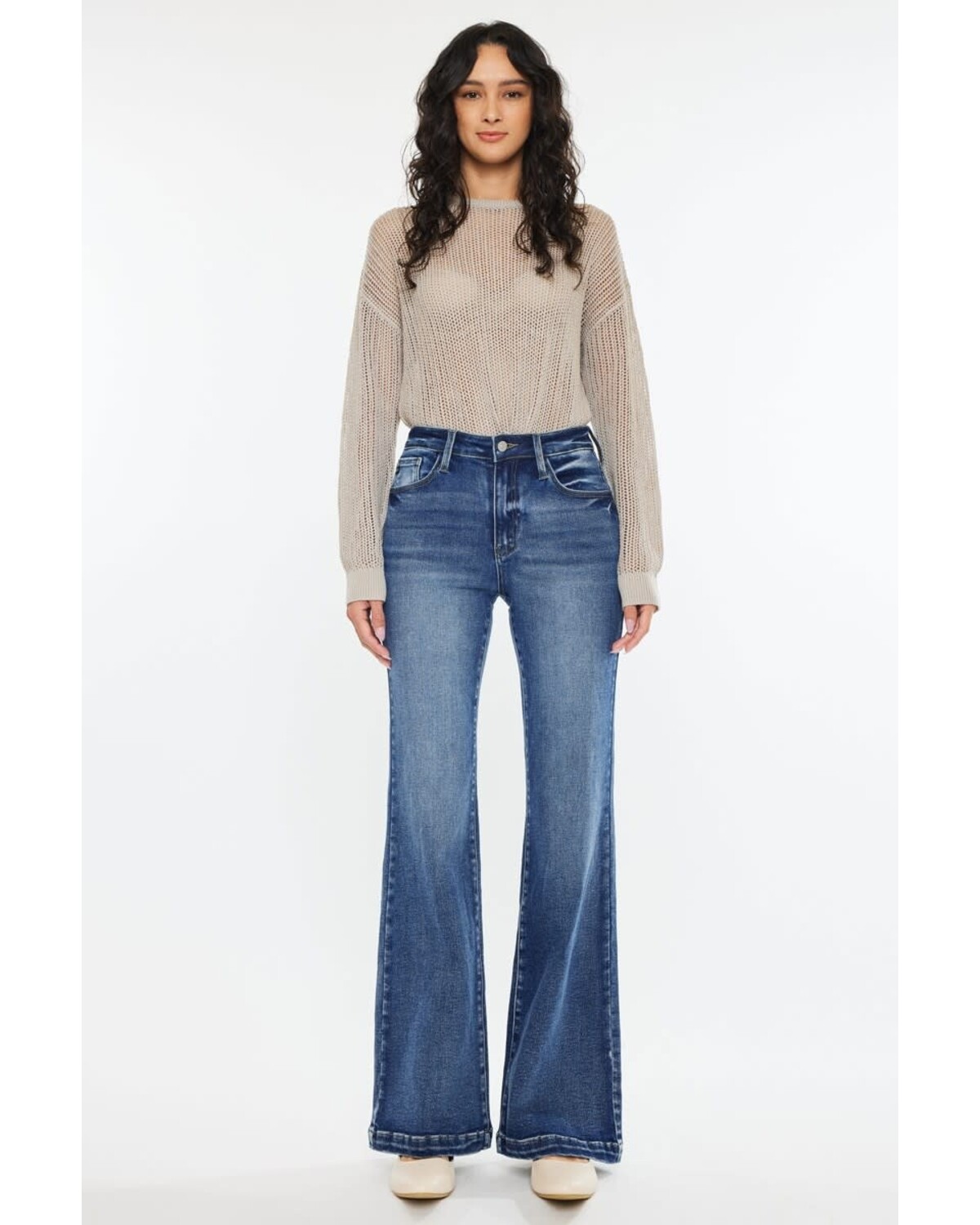 High Rise wide leg flare jeans