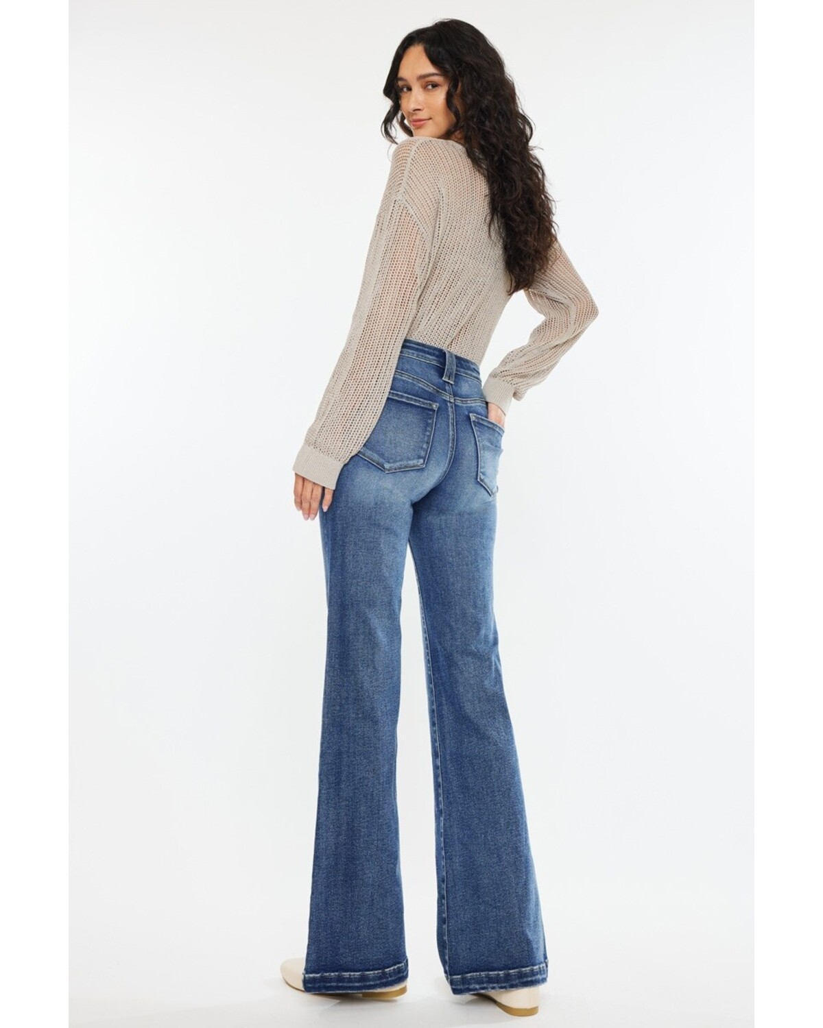 High Rise wide leg flare jeans