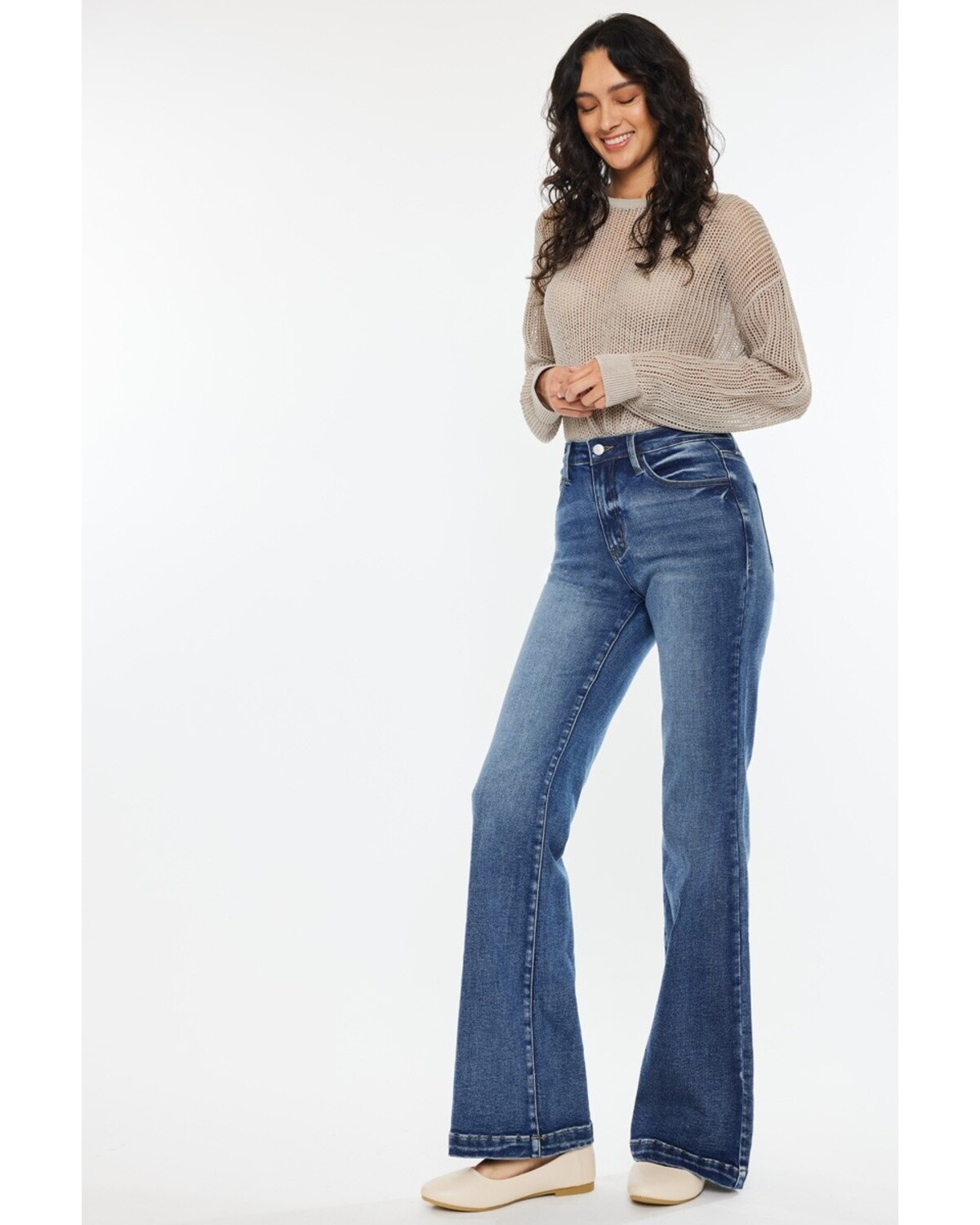 High Rise wide leg flare jeans
