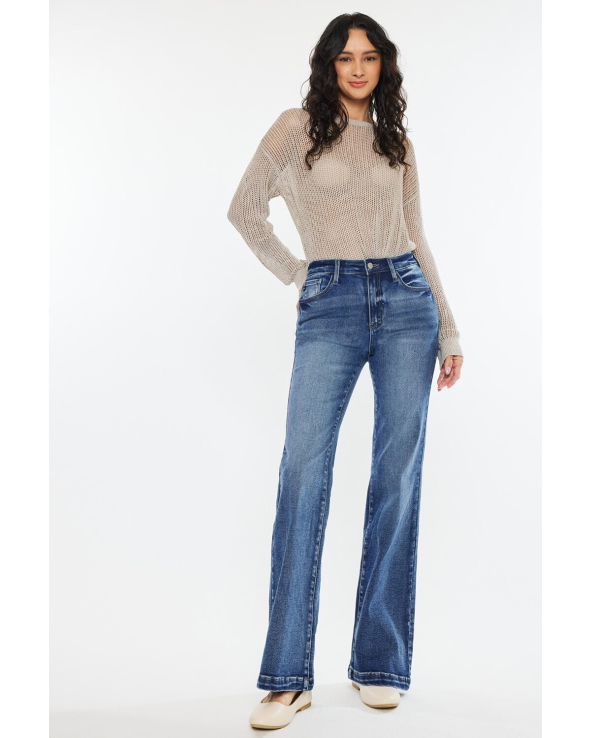 High Rise wide leg flare jeans