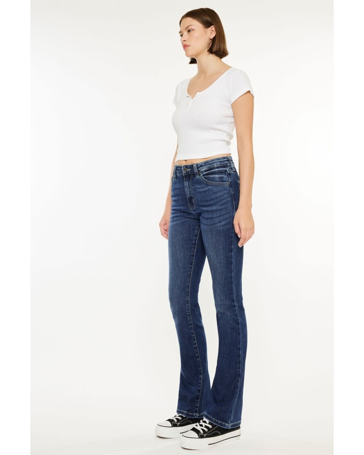 HIGH RISE SKINNY BOOTCUT JEANS
