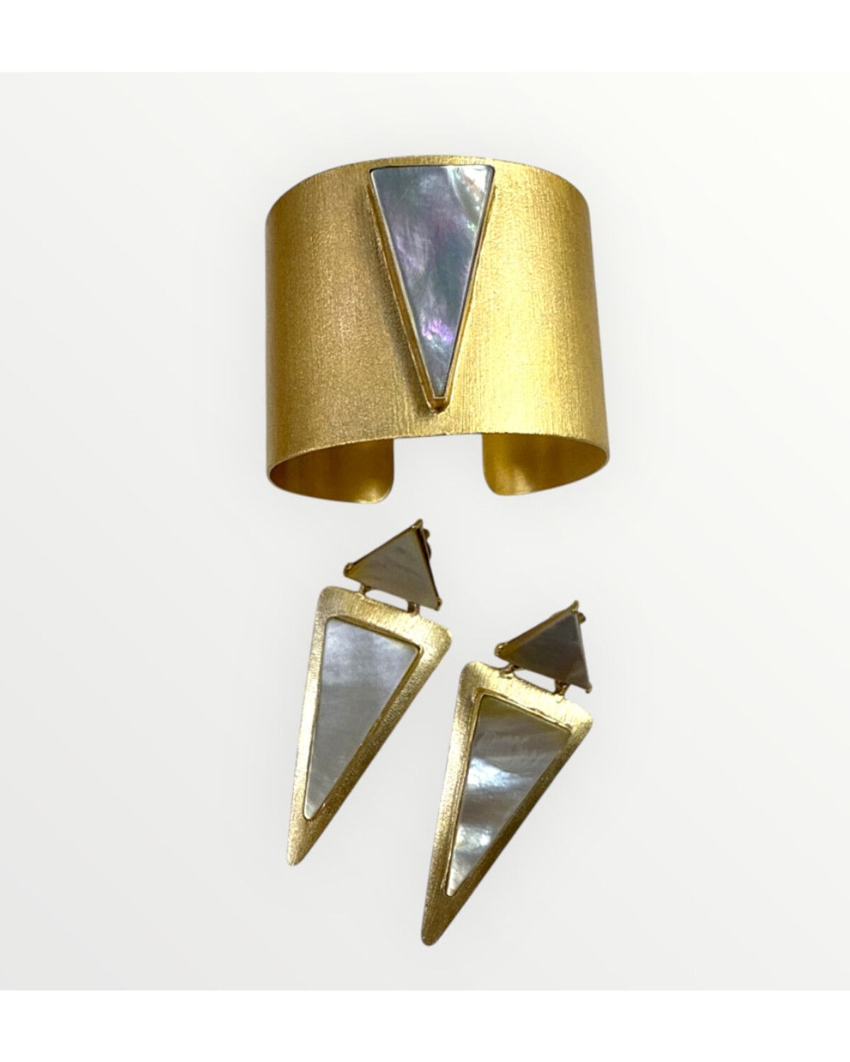 Geometric Mother-of-Pearl Set