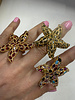 Sea star crystals adjustable rings