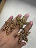 Sea star crystals adjustable rings