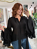 Blusa Black Ruffle Elegance