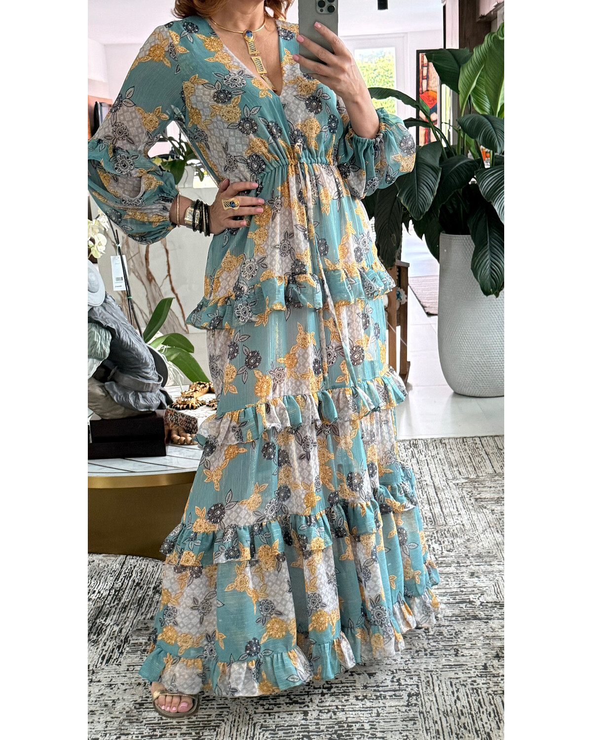 Exclusive boho chic maxi dress by designer mediym